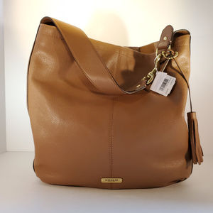 NWT Coach Avy Lth Hob British Tan Leather Purse